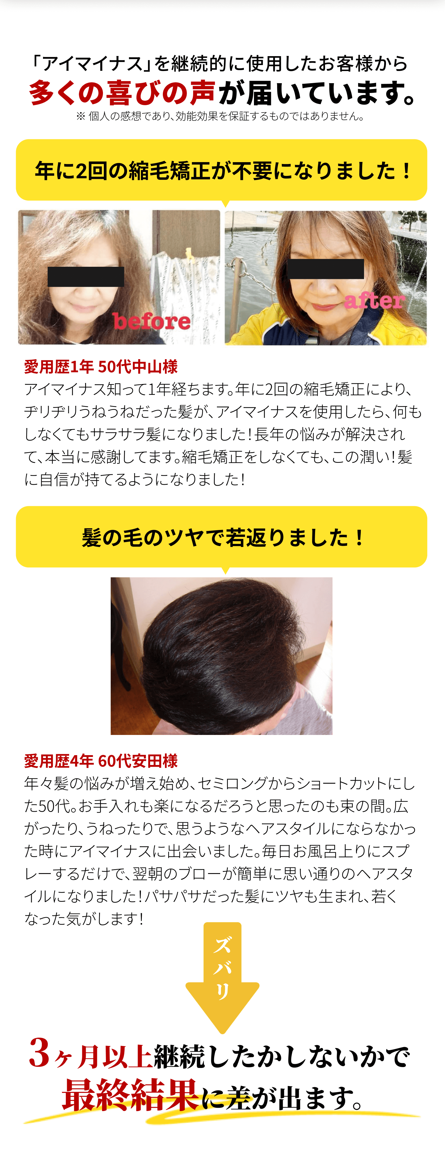 アイマイナスを継続的に使用したお客様のビフォーアフターと喜びの声